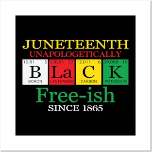 Juneteenth Unapologetically Black Free-ish Posters and Art